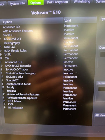 Voluson E10 specifications